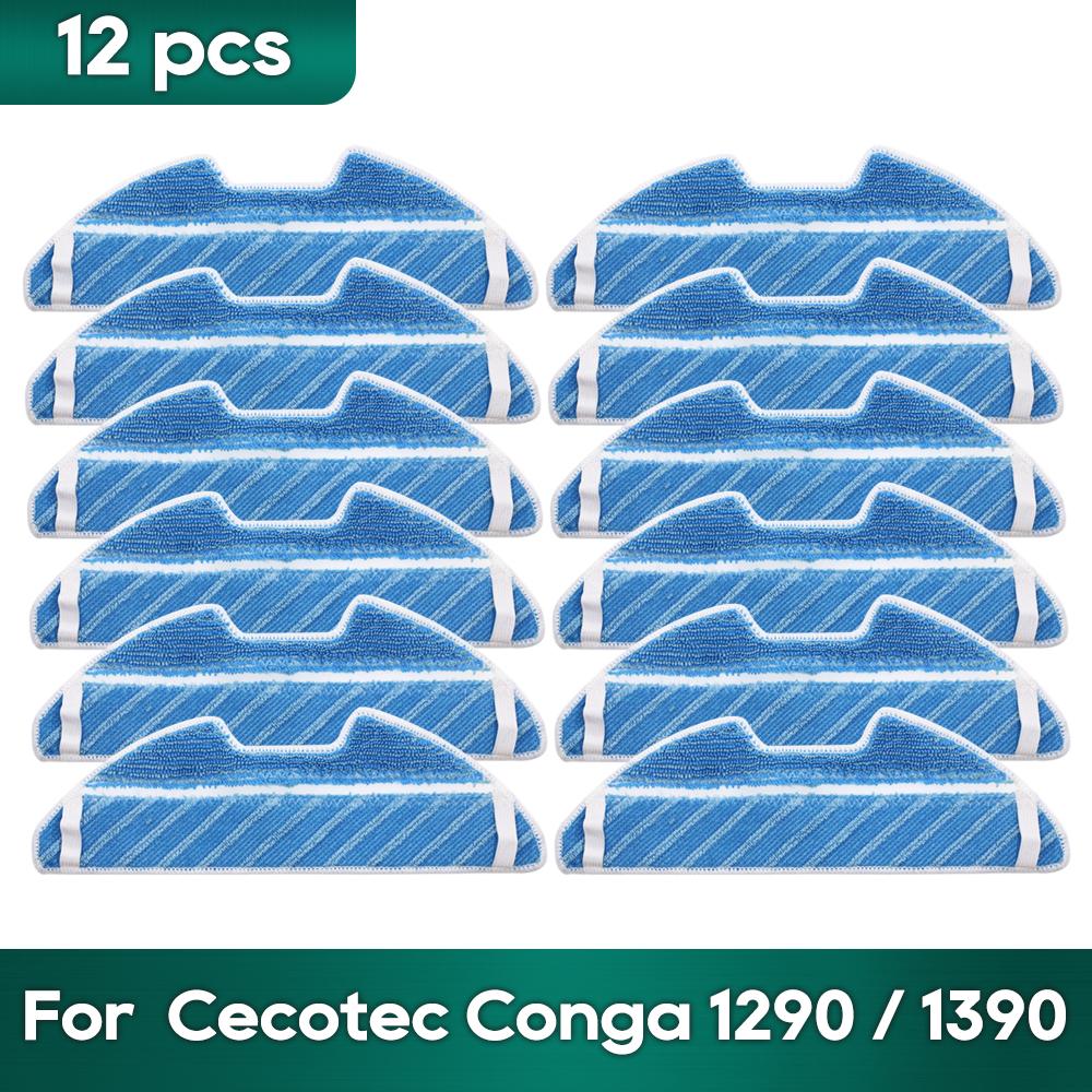 Совместимо для Cecotec Conga 1290 / 1390 / 1590 Робот-пылесос Запасные части Роликовая щетка Тряпка Насадка для швабры Ткань Hepa-фильтр