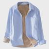 Men's Warm Long-Sleeve Velvet Shirt for Autumn and Winter (Style 9307)
