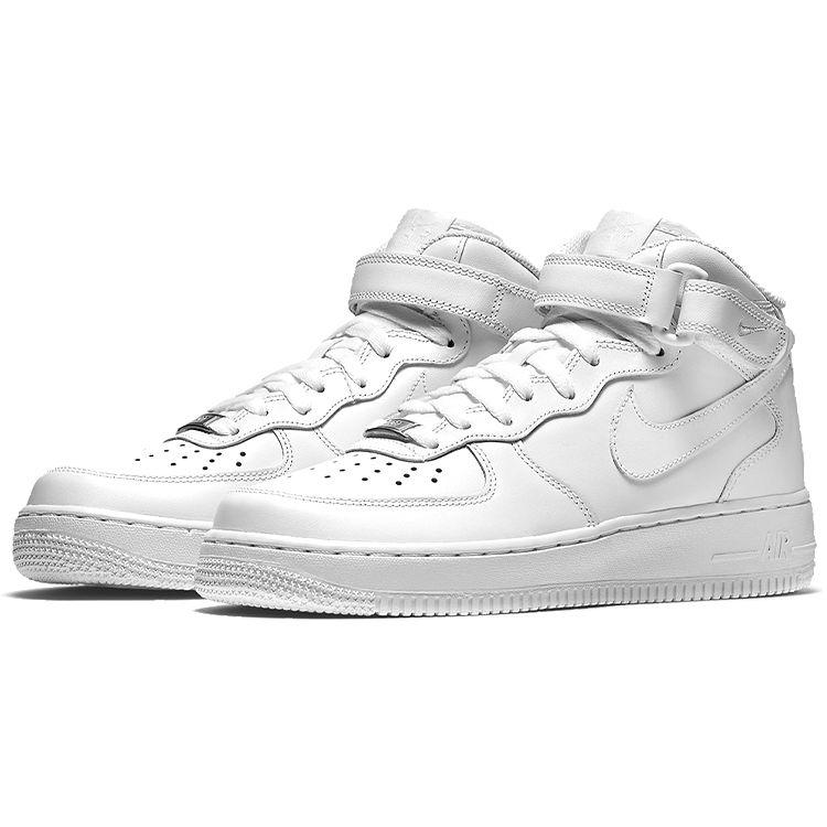 Nike Кроссовки Air Force 1 Mid 07 Leather Triple White Women 366731-100