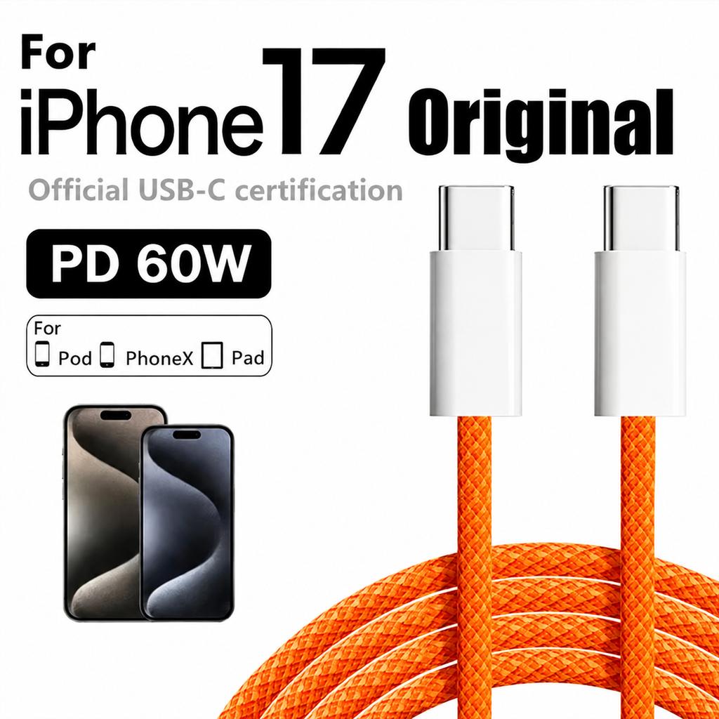 NNBILI PD 60W Fast Charger 6A USB C to Type C Cable For iPhone 18 17 16 Pro MAX USBC Quick Charging For Samsung S26 Xiaomi Cable