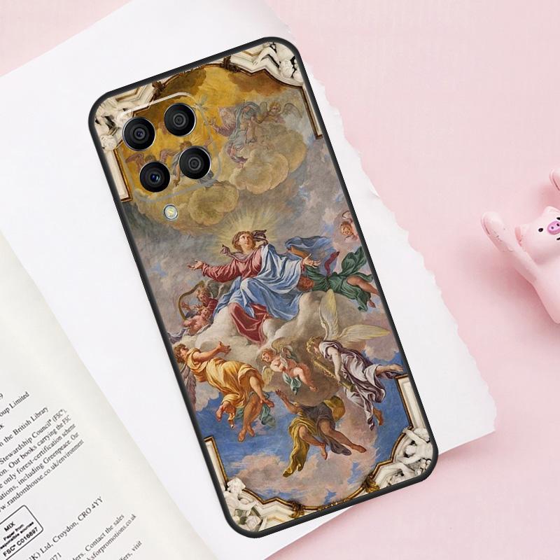 Ангелы эпохи Возрождения для Samsung Galaxy M54 M34 M14 M53 M33 M13 M12 M32 M52 M20 M15 M55 M21 M51 M31s M30s Чехол