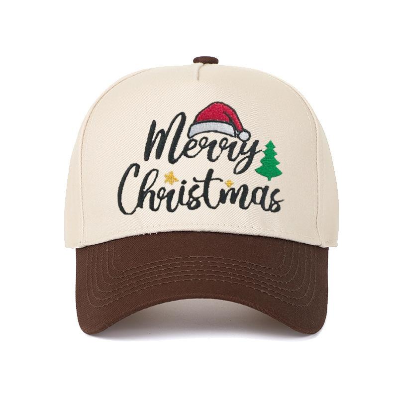 New Christmas themed baseball cap D digital printing snowman sun hat men's sun protection hat