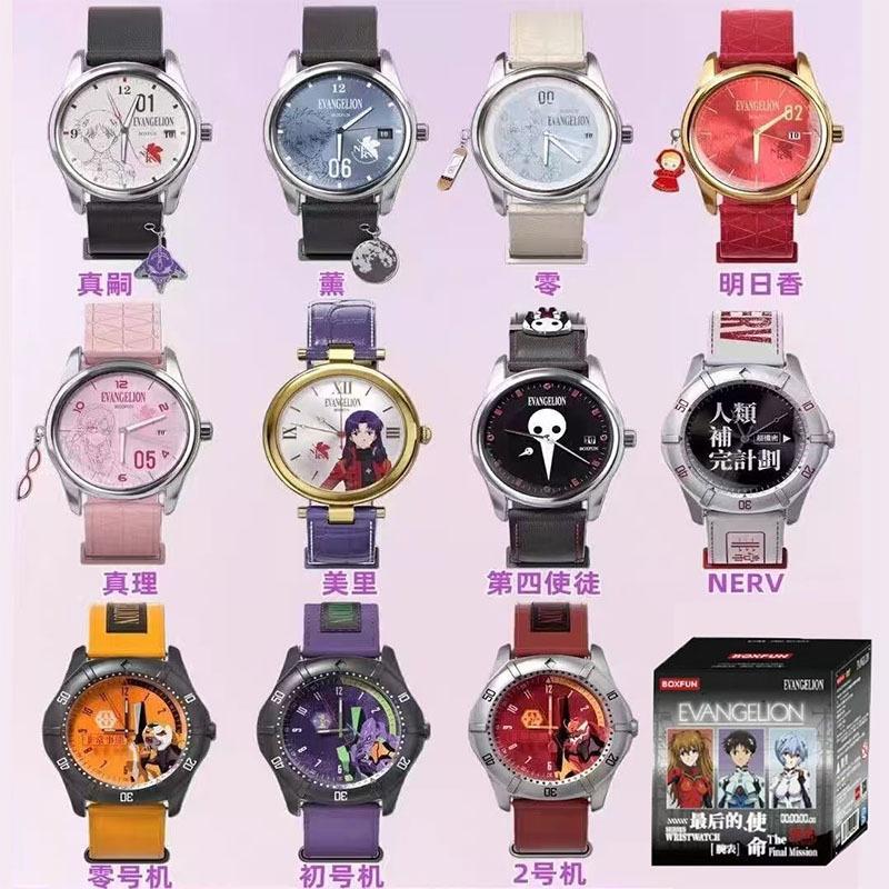 In Stock Original BANDAI NEON GENESIS EVANGELION Time Completion Plan Series Watch Anime Character Model Girls Toys Gifts