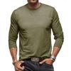 Men's Long Sleeve T-Shirts Soft Stretch Cotton Tees Crew Neck Basic Casual T-Shirt Workout Moisture Wicking Tops Male Athletic Breathable Tee Shirts