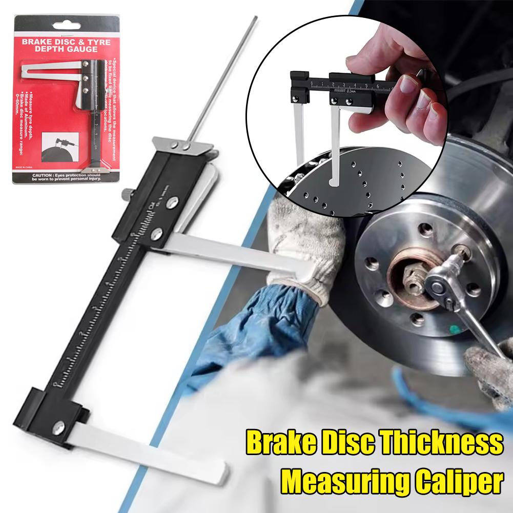 Accurate Brake Disc Thickness Gauge Vernier Measuring Caliper Car Tyre Plate Brake Disk Thickness Wear Depth Gauge Instrument