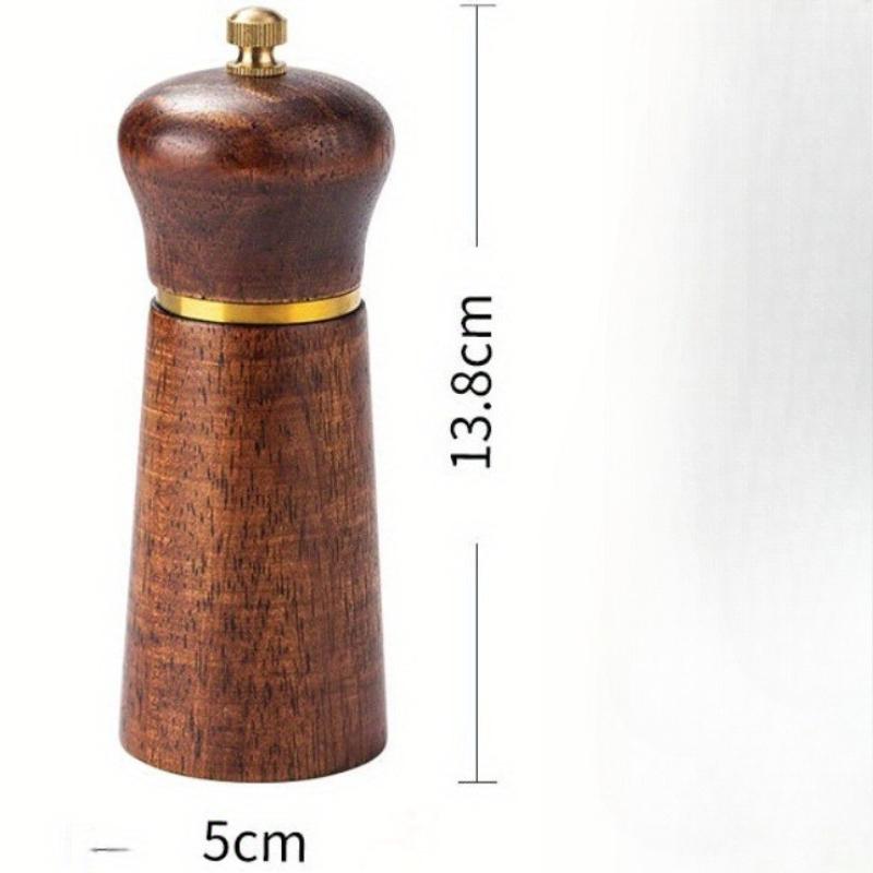 Oak solid wood household sea salt black pepper grinder, antique Western style grinding bottle, seasoning jar