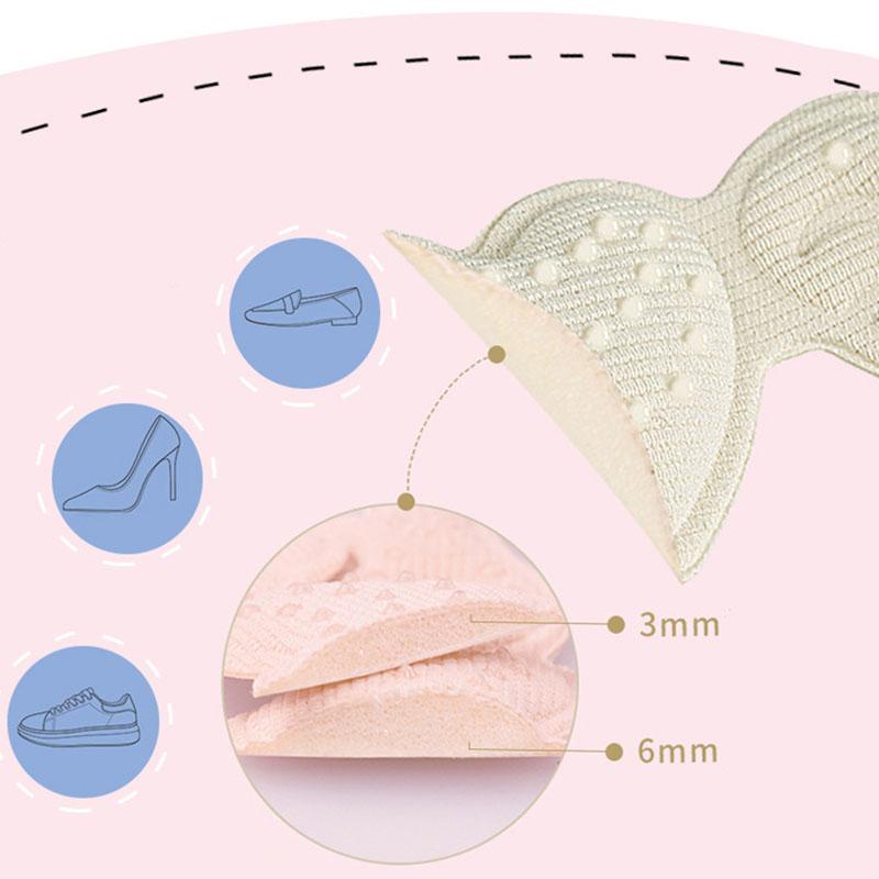 Женские губчатые подушечки для пяток, клейкие пластыри в виде крыльев ангела для облегчения боли, наклейка на обувь на высоких каблуках, подкладка для ухода за ногами, захваты, стелька, подушка