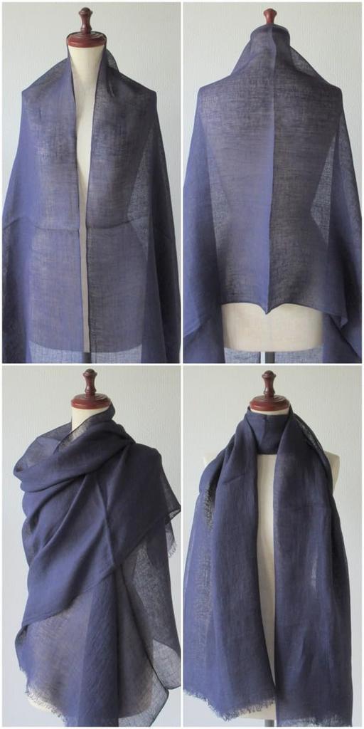 All Over the Large Linen Unisex Shawl for Men and Navy Blue [.a World] 100% Stole, Women,
