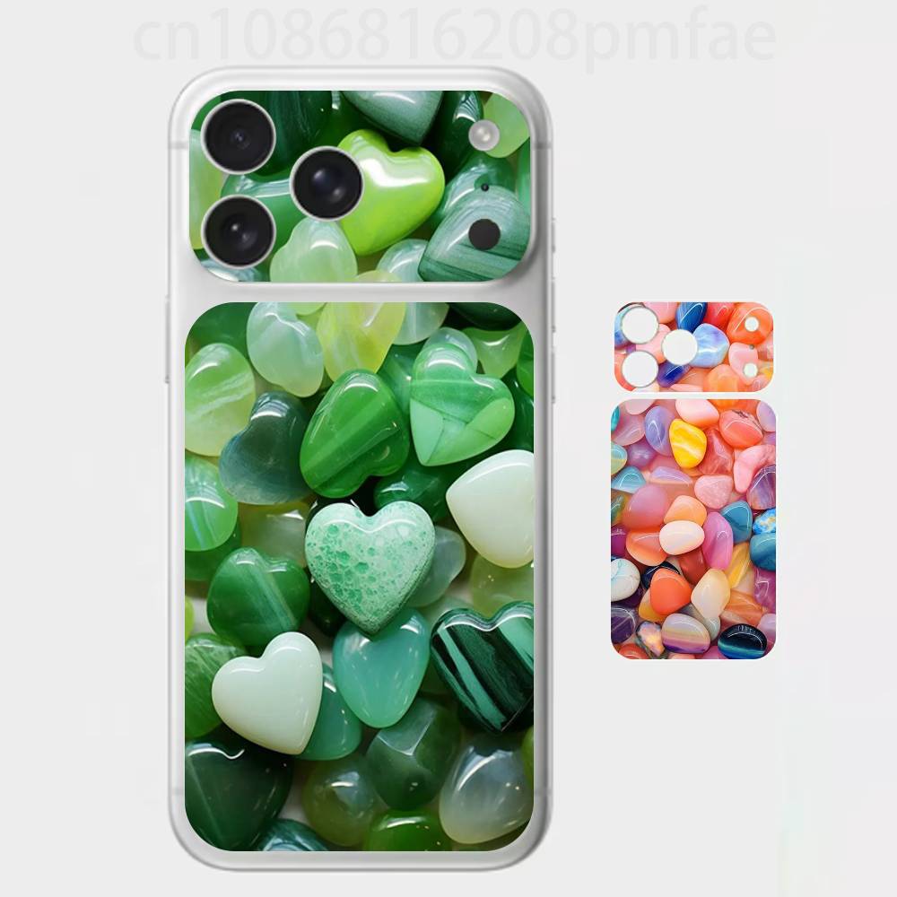 Яркие камни Премиальная защитная пленка на корпус для iPhone 17 Pro/Max, Защитная наклейка на заднюю панель и рамку камеры (Не чехол)