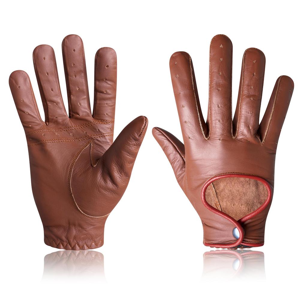 Кожаные перчатки из коровьей кожи Напа для вождения автомобиля, шофера, Винтажный ретро-стиль