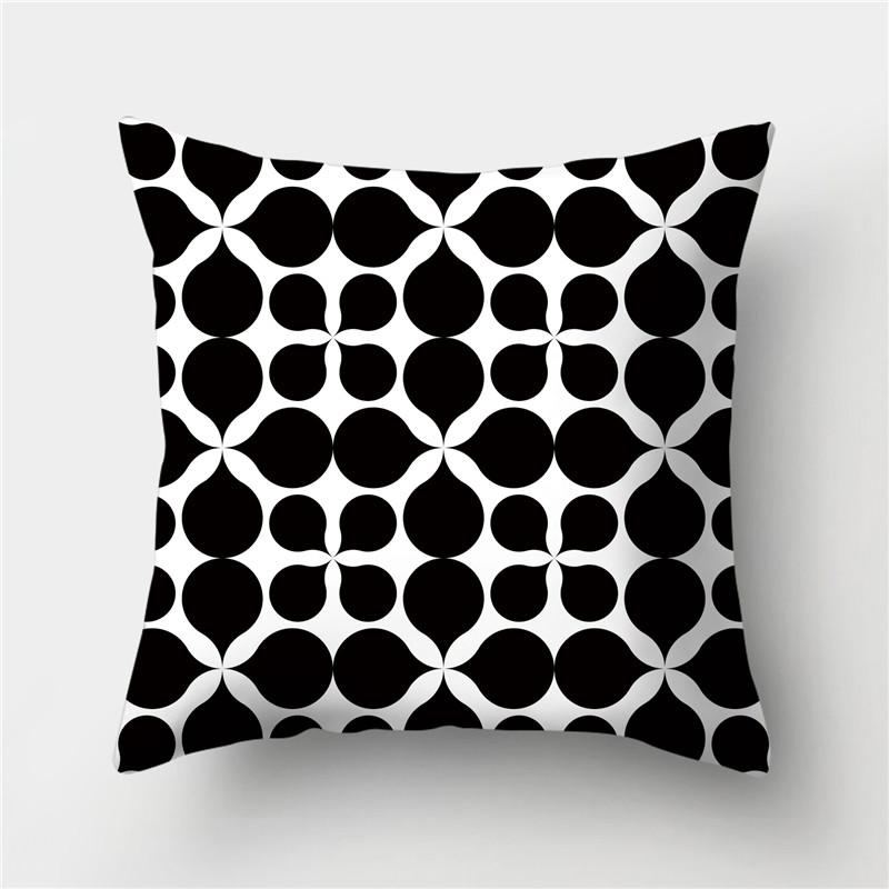 Черно-белая наволочка с геометрическим узором в полоску для дома, гостиной, дивана, декоративная наволочка