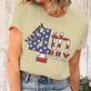 Happy 4th Of July Tshirts Independence Day T Shirts Summer Tshirt Casual Short Sleeve Tees Round Neck Tops Womens Clothing
