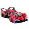 1/32 Lamborghini V12 Sports Car Simulation Diecast Metal Alloy Model Car Sound Light Pull Back Collection Kids Toy Gift A655