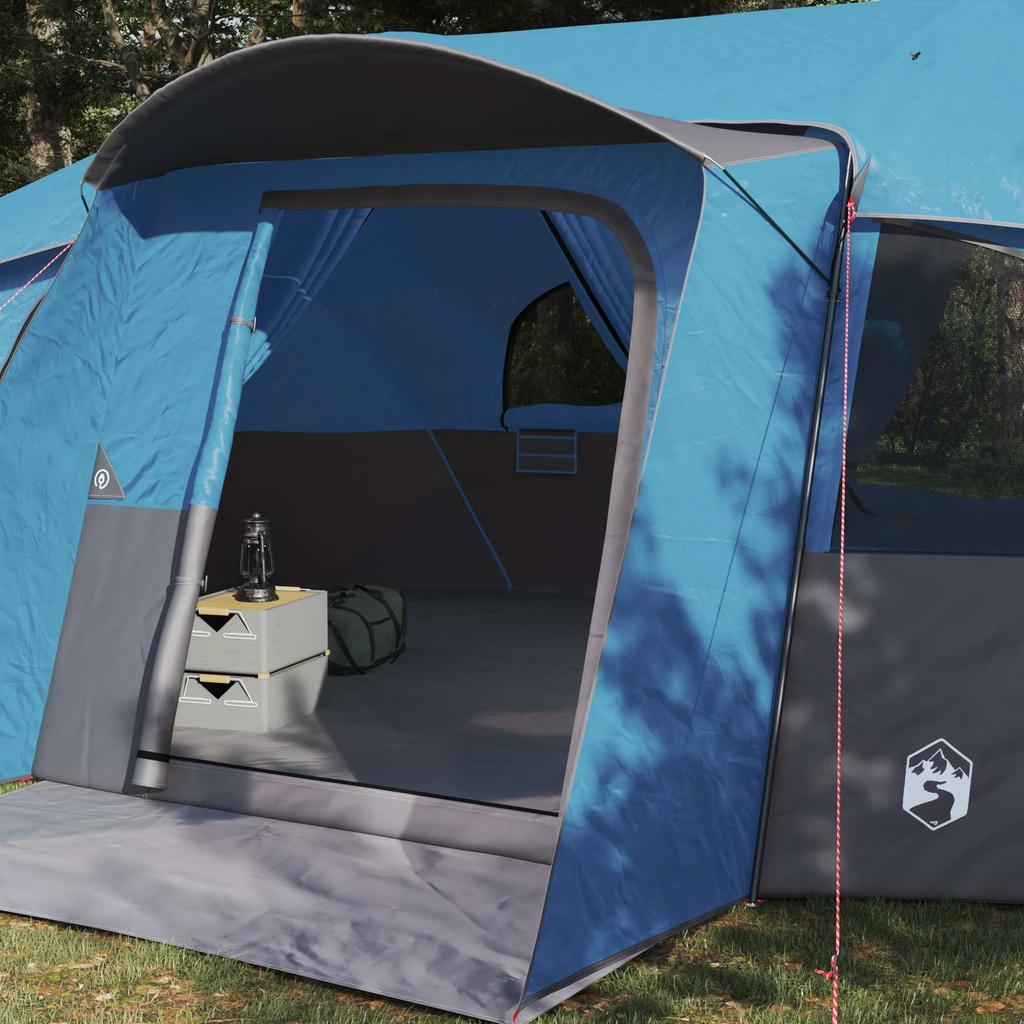 Family Tent with Rain Fly Waterproof Blue 18 Person