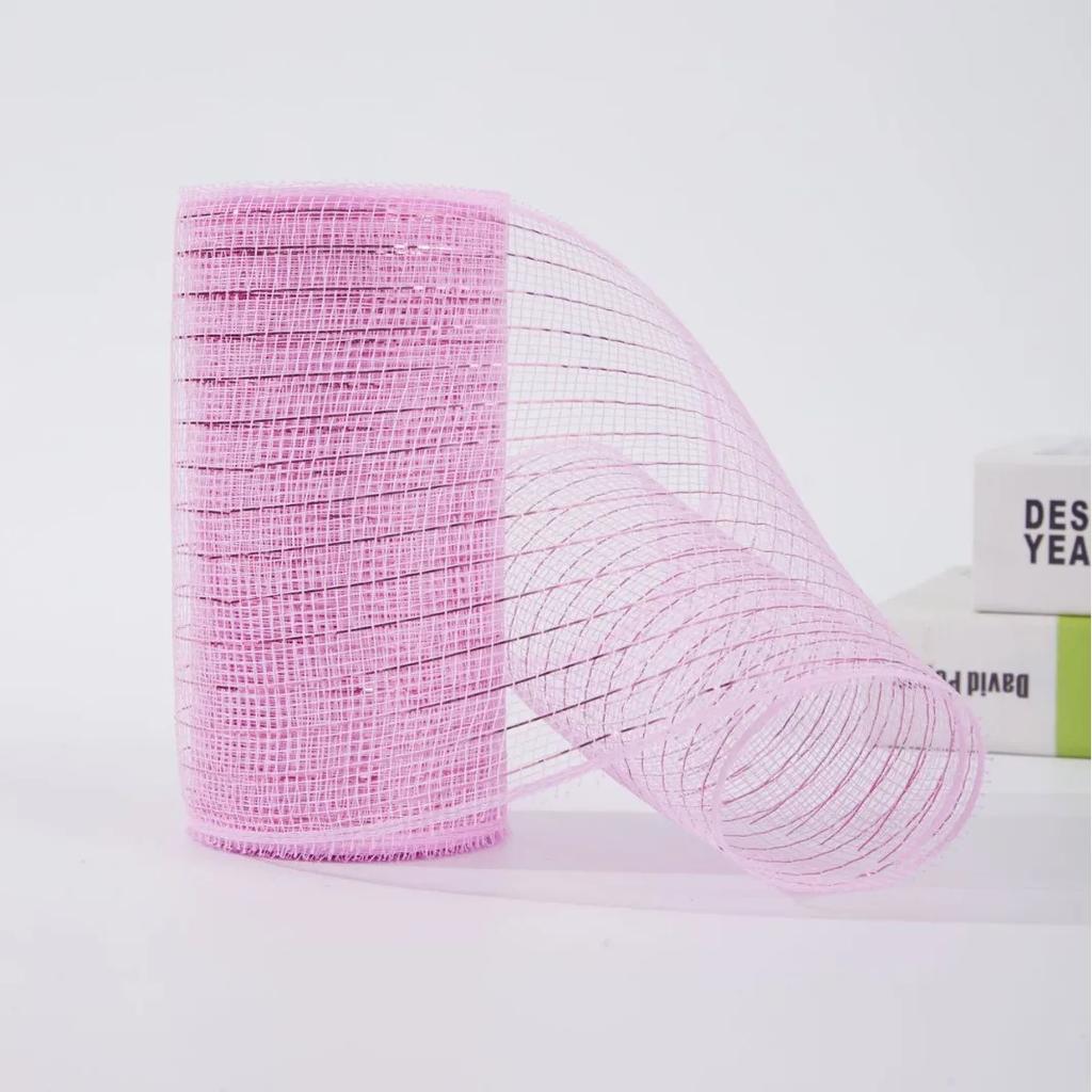 1 рулон рождественской сетчатой ленты DIY венок бант лента рождественская елка украшения для дома 2024 рождественские подарки Navidad Noel Новый год 2025