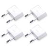 Lingzaling Europe Outlet Conversion Adapter for Overseas Travel Power Conversion Plug C Type Set of 4 (White)
