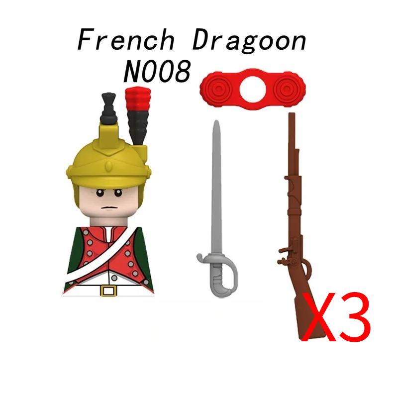 MOC Средневековый Военный Наполеоновские Войны Строительные Блоки Британская Французская Армия Пехота Кавалерия Фигурка Солдата Кирпичный Конструктор