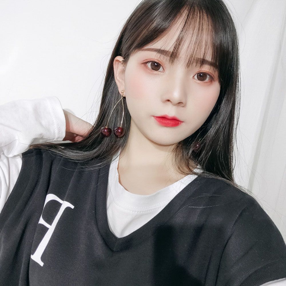 Вечеринка Длинные Красные Вишни Фрукты Модные Аксессуары Висячие Серьги Ювелирные Изделия Подвески Серьги Серьги-гвоздики