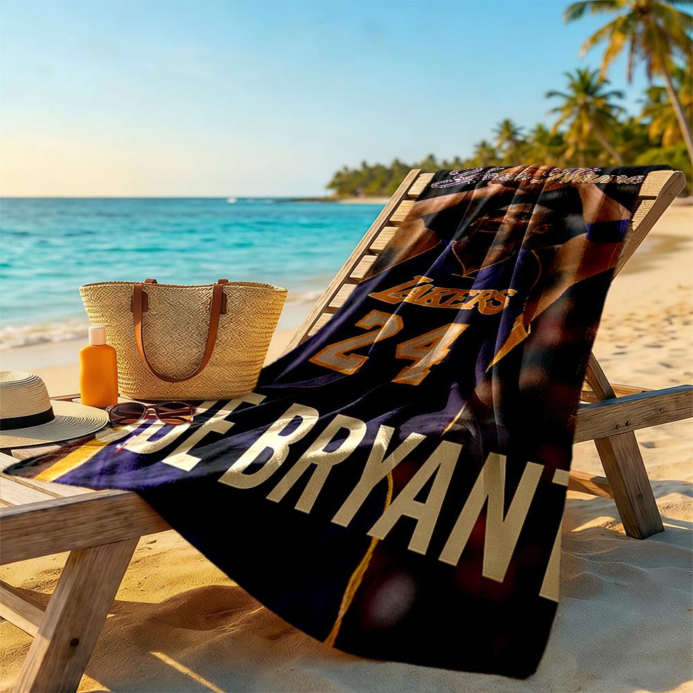 Kobe Personalized Name Beach Towel Super Soft Absorbent Suitable For Sports Travel Swimming Yoga Bathroom Beach And Pool