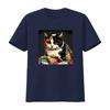 Calico Cat On A Quilt Vintage T Shirt Cute Lovers Gift For Her Vintage Graphic Top For Everyday Wear Designer Clothes