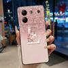 Чехол для ZTE Blade A54 4G Мягкий Силикон Черный Корпус ZTE Blade A54 4G Красивый Узор с Буквами и Звездным Небом Защита от Царапин