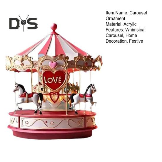 Карусель Рождественское Украшение 2D Плоский Акриловый Подвесной Карусель Подвесное Украшение Рождественской Елки для Домашнего Декора