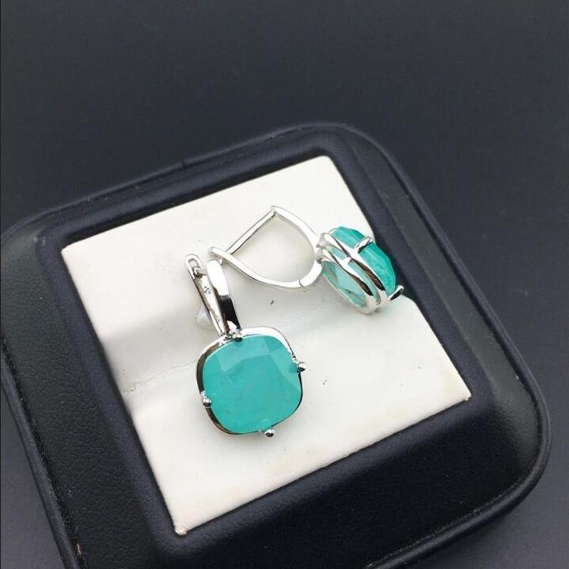Серьги CSJ с турмалином, твердое серебро 925 пробы, драгоценные камни, изумруд для женщин, бутик ювелирных изделий, вечерние, свадебные подарки