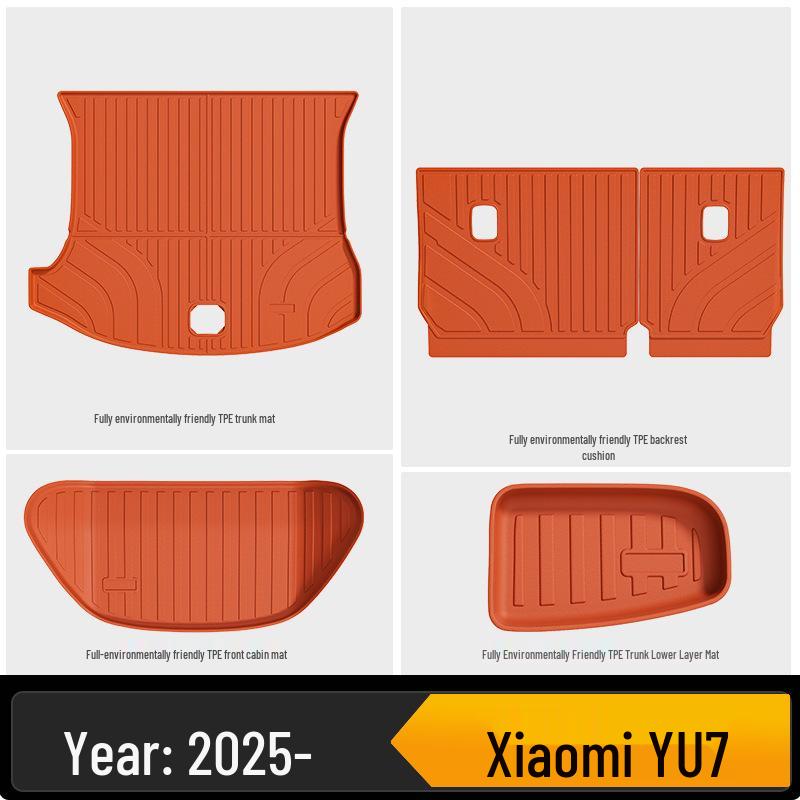 Напольные коврики из ТПЭ для Xiaomi YU7 - Экологичные, Без запаха, В цвет интерьера.