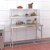Kitchen Work Table with Shelf 120x60x145 Cm Stainless Steel