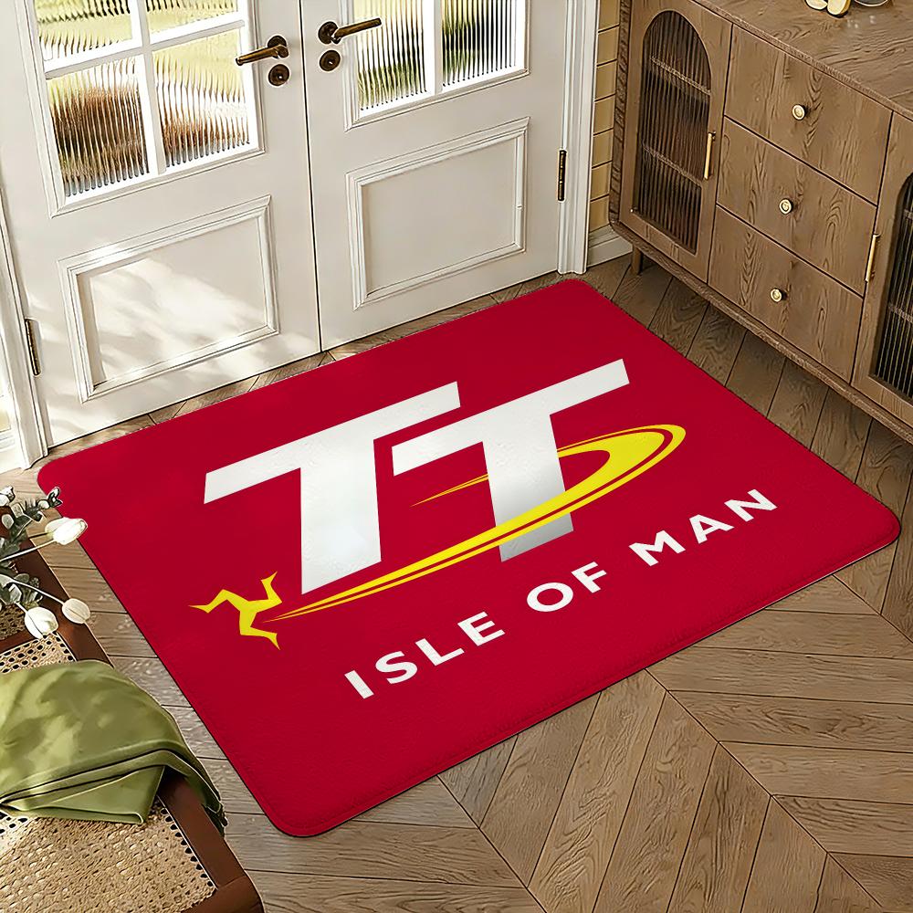 TT Isle Of Mans Racing Fans Напольный коврик Мягкий Утолщенный Впитывающий Нескользящий Спальня Гостиная Прикроватный коврик Домашний Декор Фланелевые ковры