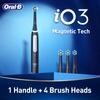 Электрическая зубная щетка Oral-B iO3 Профессиональный уход за деснами Электрическая зубная щетка 3 режима 1 ручка 4 насадки 1 футляр