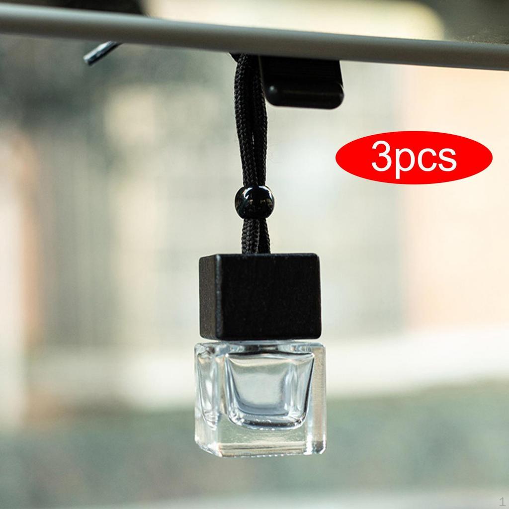 3 Pieces Car Diffuser Bottles Empty 8ml Auto Pendants Office Home Decor Interior Accessories