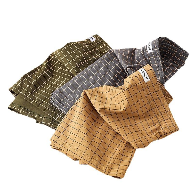 Мужские клетчатые боксеры из чистого хлопка: Удобное, свободное и дышащее нижнее белье