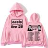 Rock Band O-Oasis Live 25 Tour 2025 Hoodie Men Women Gothic Hip Hop Vintage Long Sleeve Loose Fleece Sweatshirt Streetwear Male
