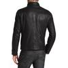 SKINOUTFIT Мужская куртка из натуральной овчины черного цвета, стильная мотоциклетная куртка-бомбер, байкерская верхняя одежда MJ 127