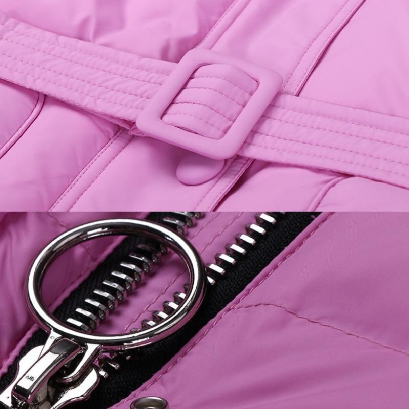 JAZZEVAR Зимний утолщенный свободный пуховик женский средней длины теплый хлеб пальто пальто