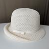 Simple knot knitted top hat Japanese casual versatile travel visor hat women spring and summer crimping basin hat