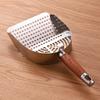 Stainless Steel Cat Litter Scoop with Fine Mesh, Large Portable Poop Scooper, Non-Slip Handle
