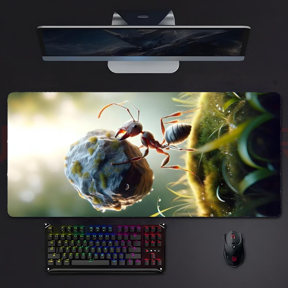 Animal Small Aant Mouse Pad Large Gaming Mousepad With Stitched Edges Thickened Desk Mat Pc