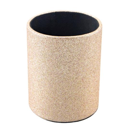 Круглый держатель для карандашей из искусственной кожи, настольный органайзер для хранения ручек, канцелярских принадлежностей, ножниц, контейнер для дома, школы, офиса, общежития