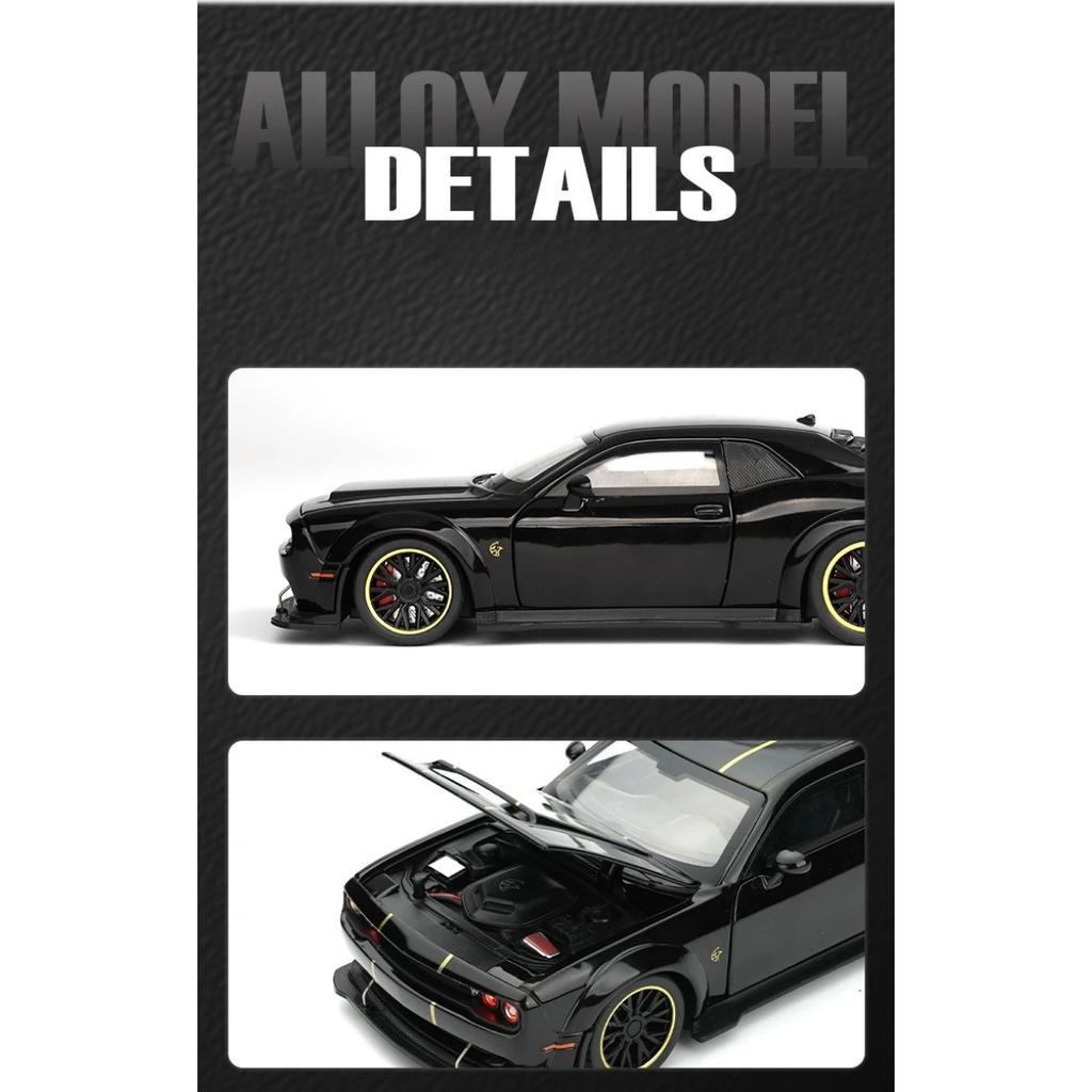 1/32 масштаб Dodge Challenger Hellcat SRT литой автомобиль модель звук свет инерционный металлический игрушечный автомобиль мальчик подарок коллекция миниатюрный автомобиль