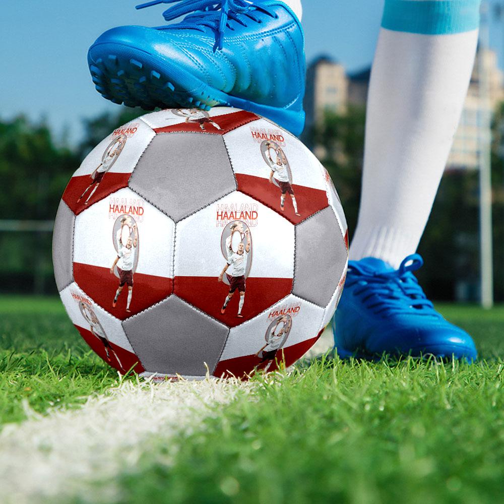 1 шт. Футбольный мяч Haaland Field Monarch размер 5 Мяч для мини-футбола Praha Indoor Soccer Ball Цветной Для всех возрастов Машинная строчка ПВХ Готов к соревнованиям Прочный Высокий отскок
