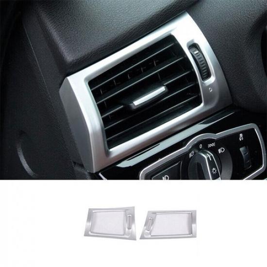ABS Silver Left And Right Air Outlet Vent Trim For BMW X3 F25 X4 F26 2011-2017