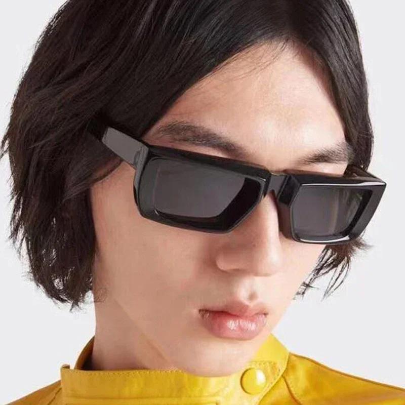 Квадратные Ретро Солнцезащитные Очки Женские Мужские Модные Винтажные Солнцезащитные Очки Женские Мужские Оправа Личность Зеркальные Путешествия Панк