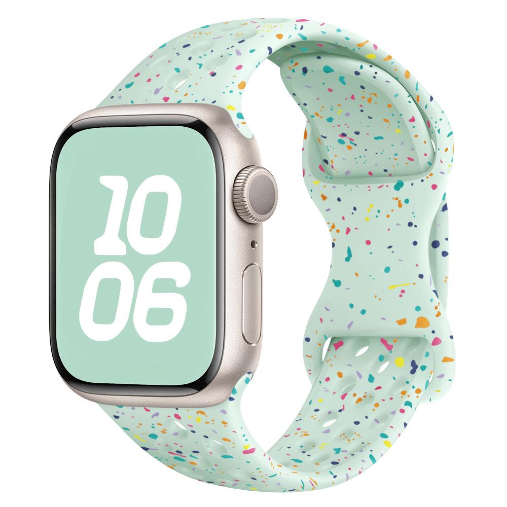 Pale Mint Magnetic Woven Silicone Band for Apple Watch Series 1-10