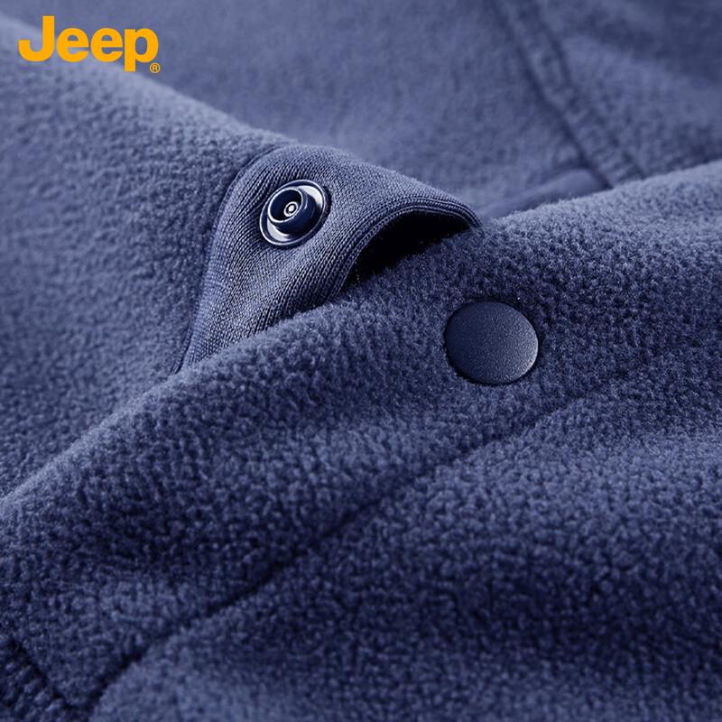Jeep Мужской флисовый свитшот на молнии до середины, со стойкой