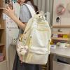 Japanese Teen Students Schoolbags Cute Dot Bunny Print Nylon Backpack Girly Kawaii Rucksack Large Light Travel Casual Daypack
