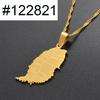 Anniyo Grenada Island Map With City Name Pendant Necklaces Women Girls Silver Color/Gold Color Windward Islands Jewelry @122821