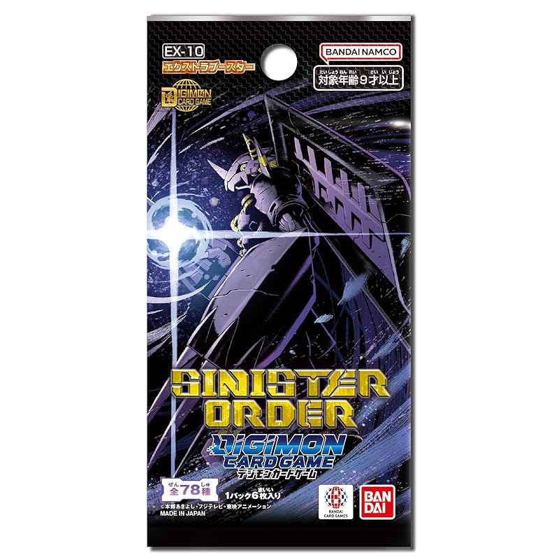BANDAI Digimon Card Game Дополнительный бустер SINISTER ORDER [EX-10] (BOX) 24 упаковки