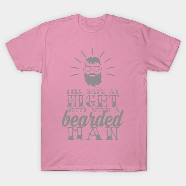 T Shirt Women Feel Safe At Night Sleep With Aa Bearded Man Harajuku Print Kawaii Tshirt Summer Short Sleeve Female T-Shirt Top Tee